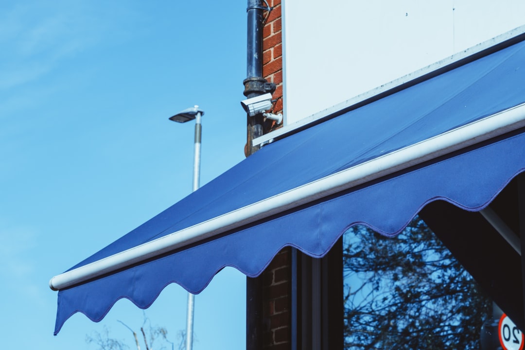 Dyed Canvas Dyed canvas storefront awning