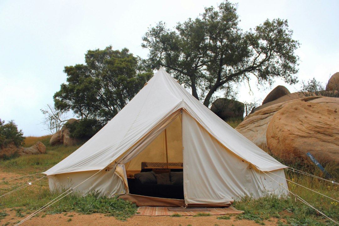 Dyed Canvas Coloured canvas glamping tent
